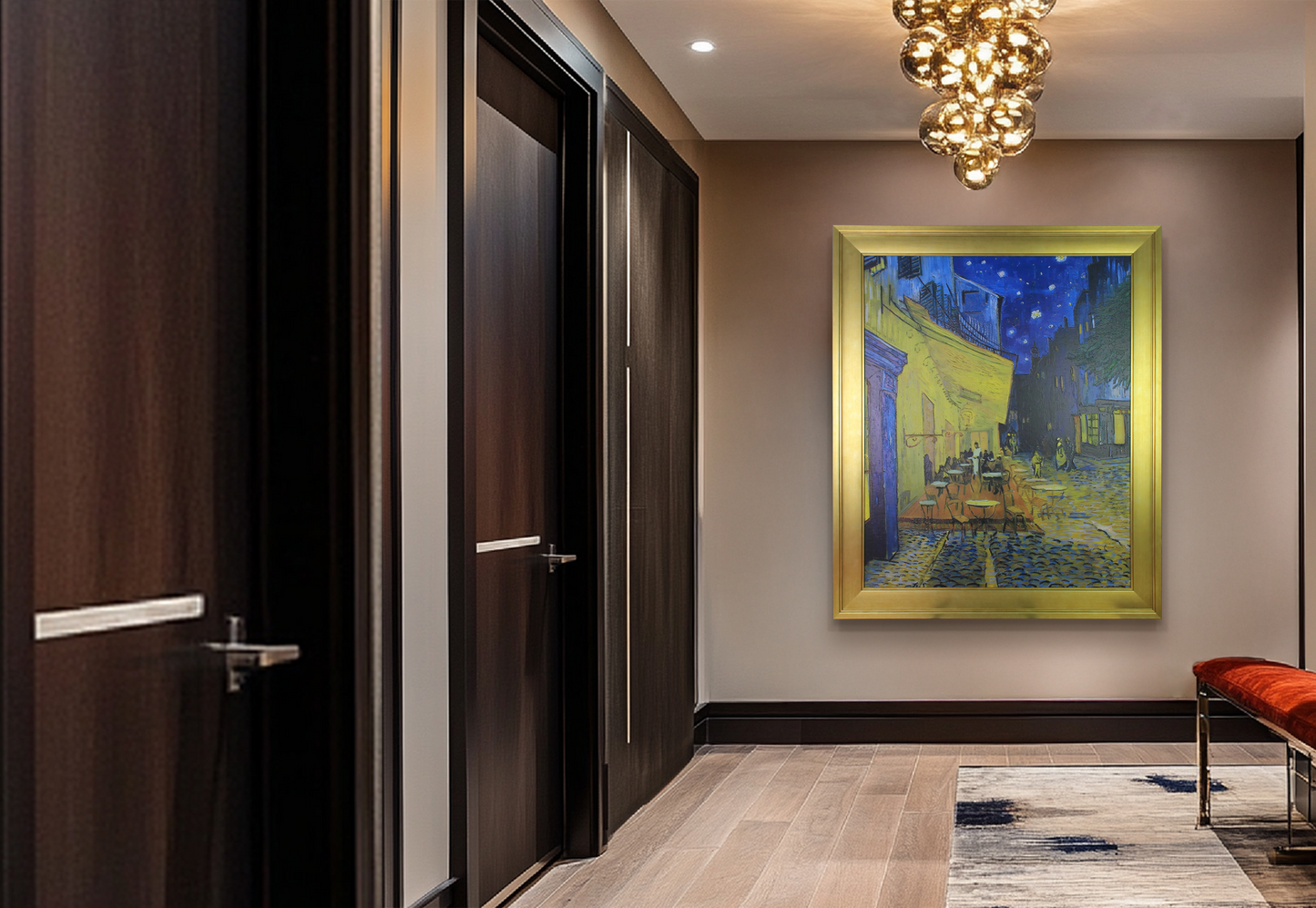 Cafe Terrace at Night by Vincent Van Gogh Van Glo