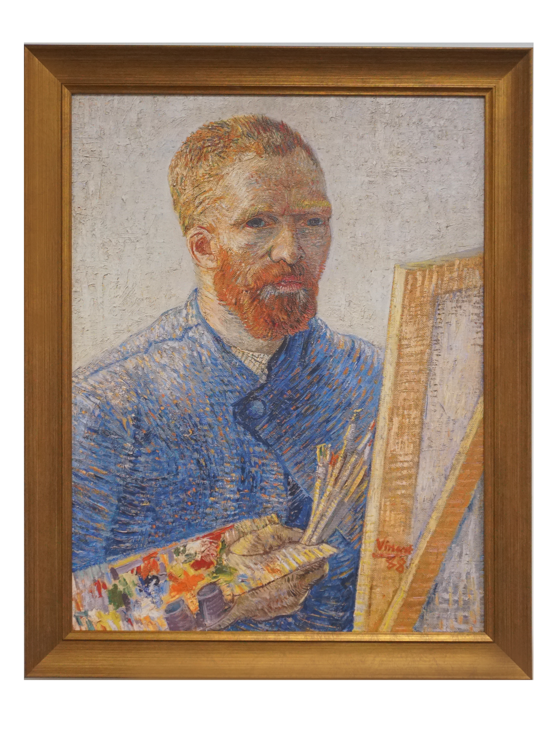 Self Portrait as a Painter by Vincent van Gogh Van Glo
